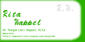 rita wappel business card